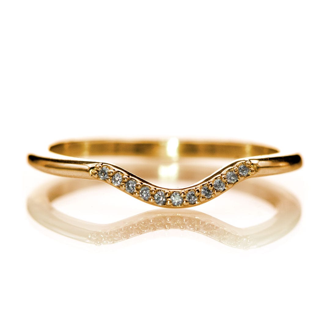 Tressa Bridal Set- Three Stone Cushion Moissanite & Pear Blue Sapphire Engagement Ring & Cecilia Band