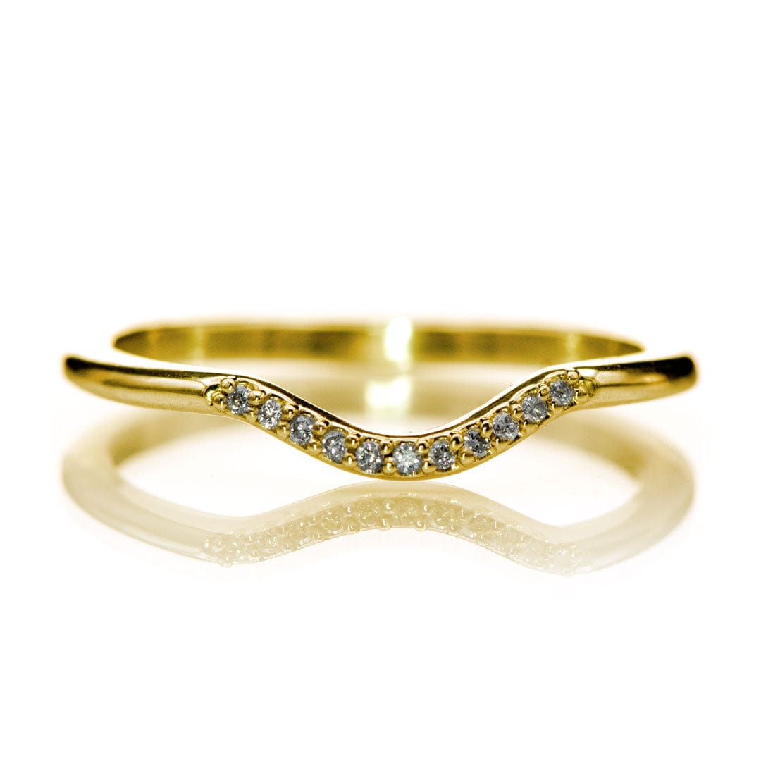 Tressa Bridal Set- Three Stone Cushion Moissanite & Pear Blue Sapphire Engagement Ring & Cecilia Band