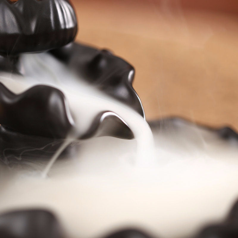 Ceramic Lotus Backflow Incense Burner