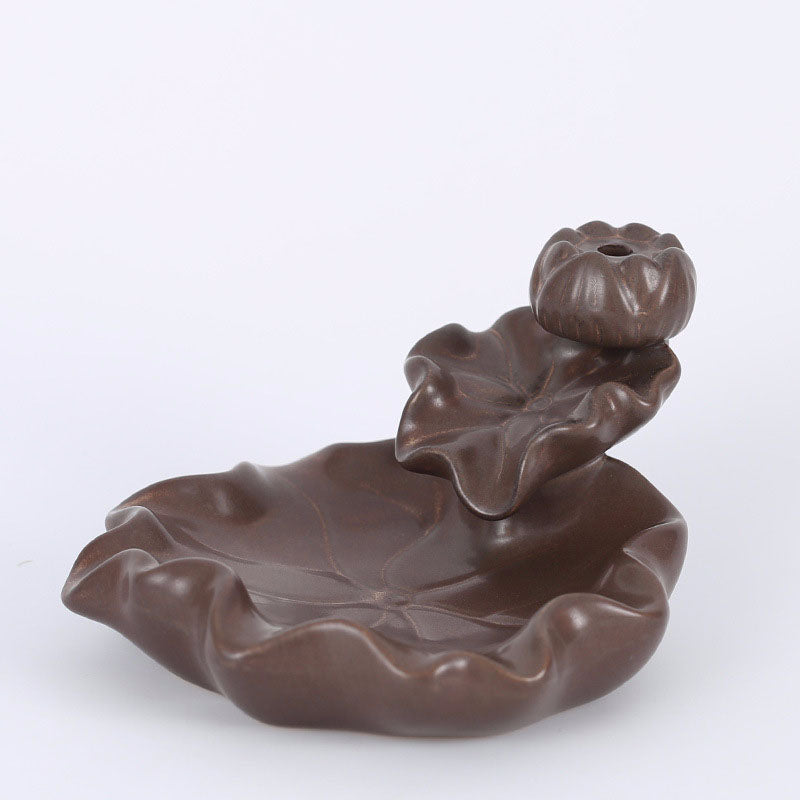 Ceramic Lotus Backflow Incense Burner
