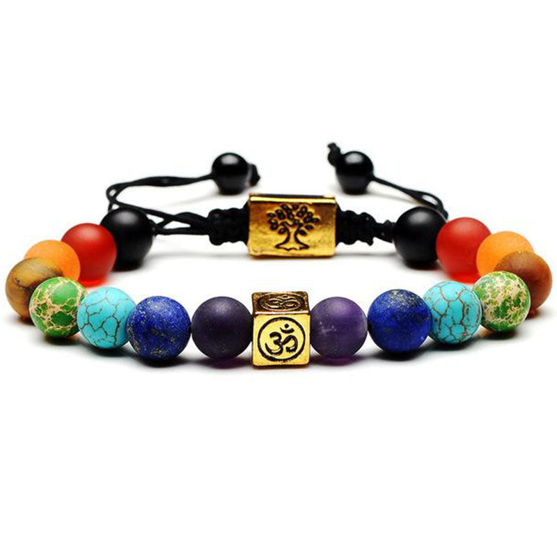 7 Chakra Tree of Life & Om Charm Bracelet