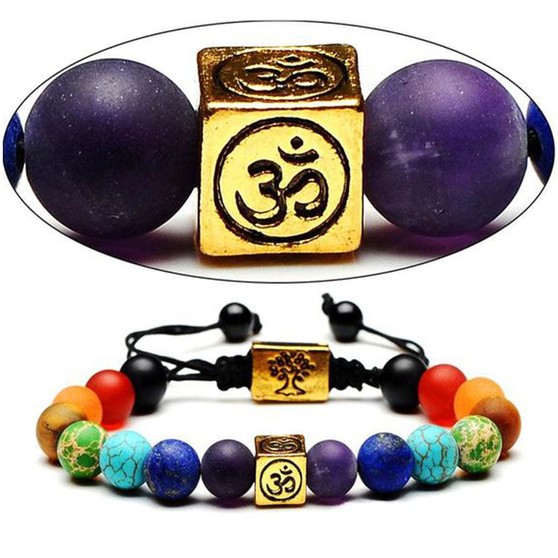 7 Chakra Tree of Life & Om Charm Bracelet