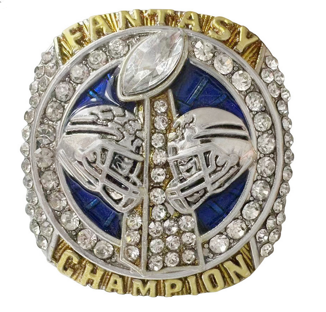 2022 FFL Fantasy Football League Championship Ring, Fantasy Football Winner Trophy Ring
