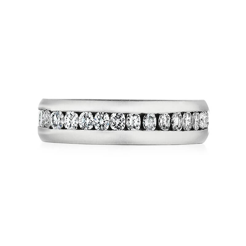Channel Set Moissanite Eternity Wedding Band