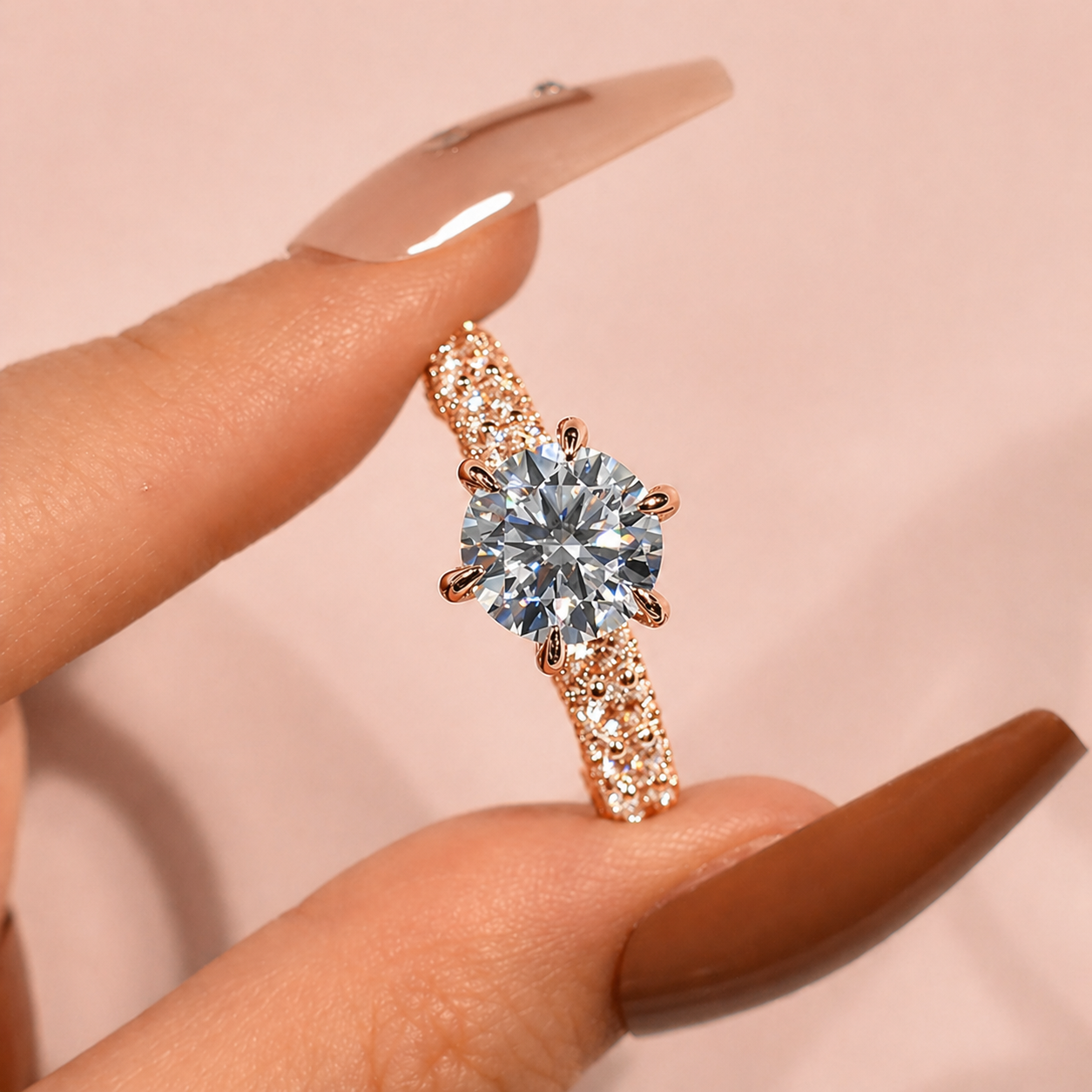 Gorgeous Pave Round Cut 3.0ct Engagement Ring In Sterling Silver