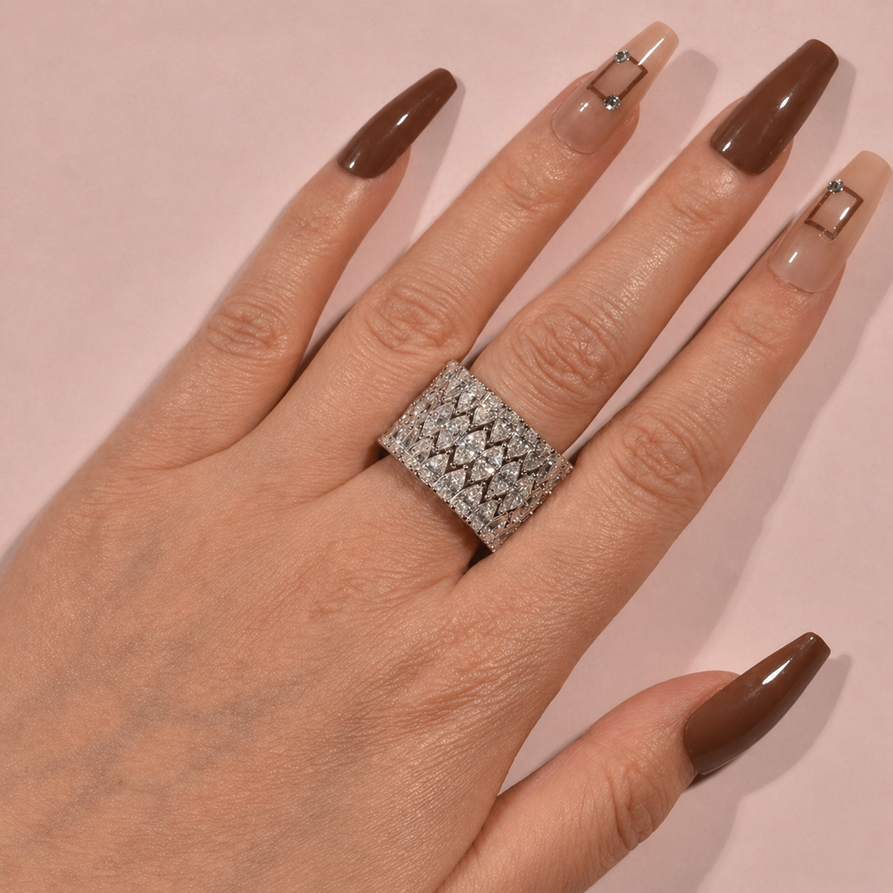 Chunky Pear Cut&Marquise Cut 22 Ct 3PC Ring 925 Sterling Silver Wedding Ring Set