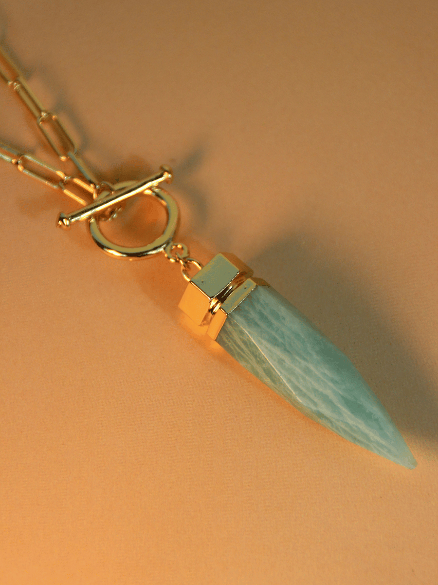 ALEJANDRA necklace - Semi-precious stone pendulum pendant