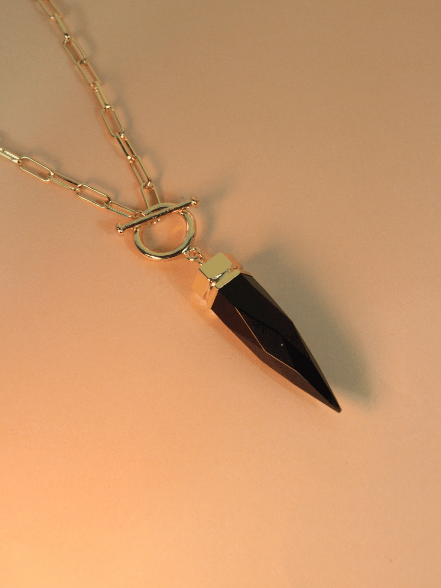 ALEJANDRA necklace - Semi-precious stone pendulum pendant