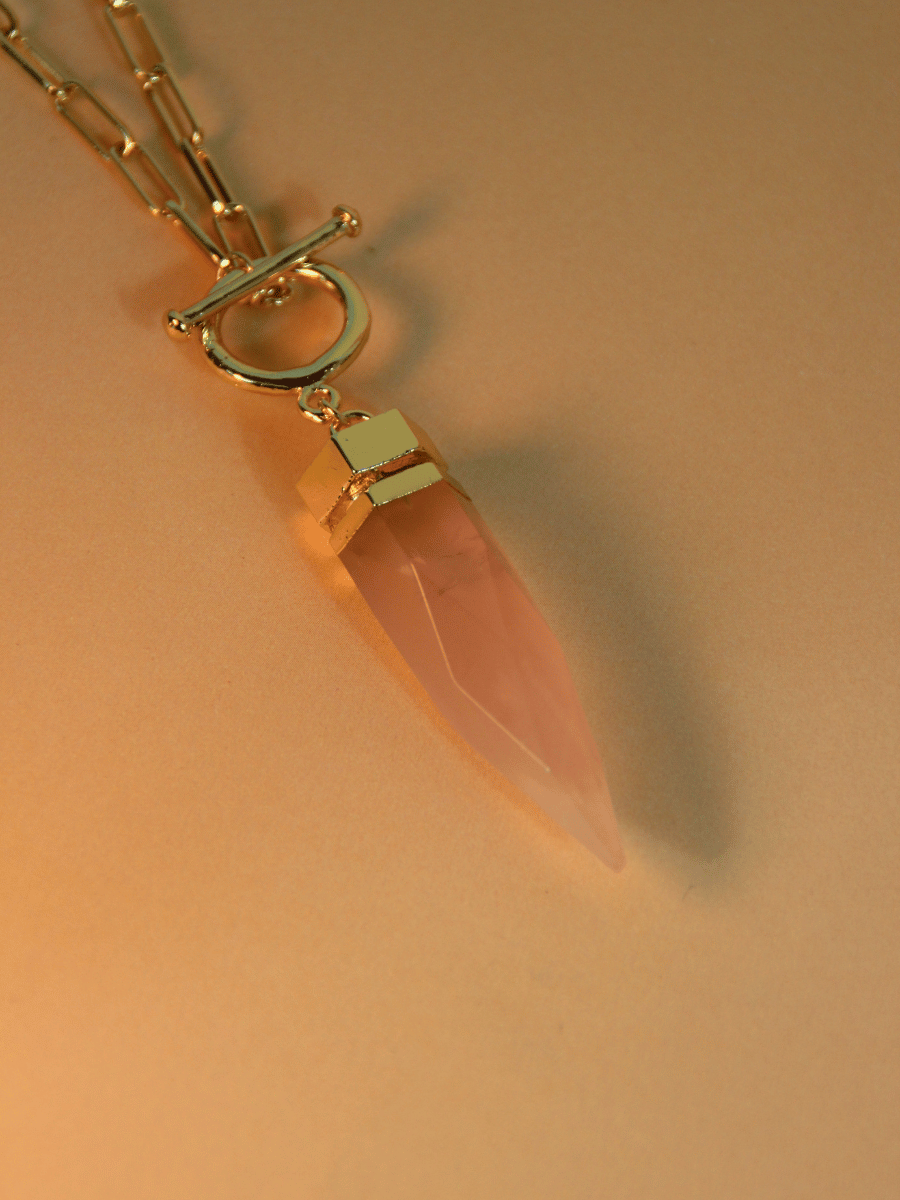 ALEJANDRA necklace - Semi-precious stone pendulum pendant