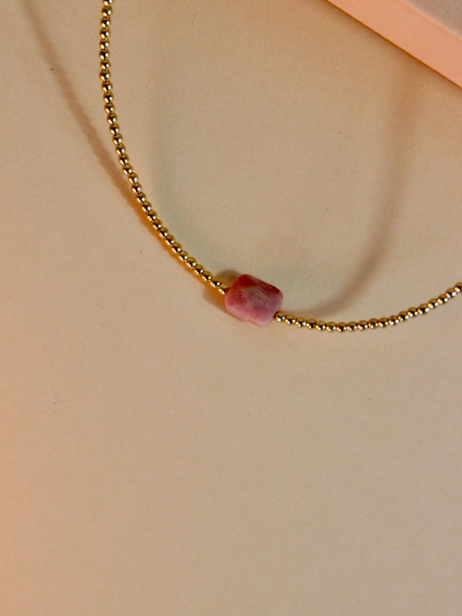 Dalle necklace - boho chic natural stone jewelry