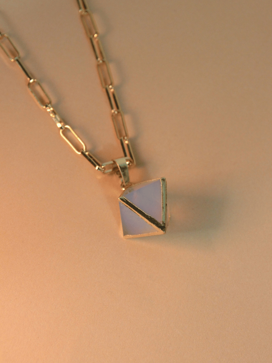 CONSTANTINA Long Necklace - Opalite Pendant