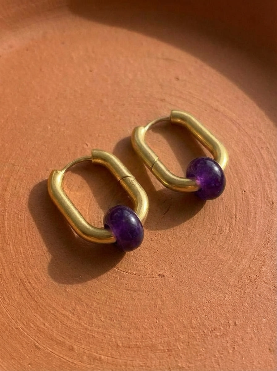 Boucles d’oreilles créoles FRENCH CARIBBEANS - forme ovale minimaliste