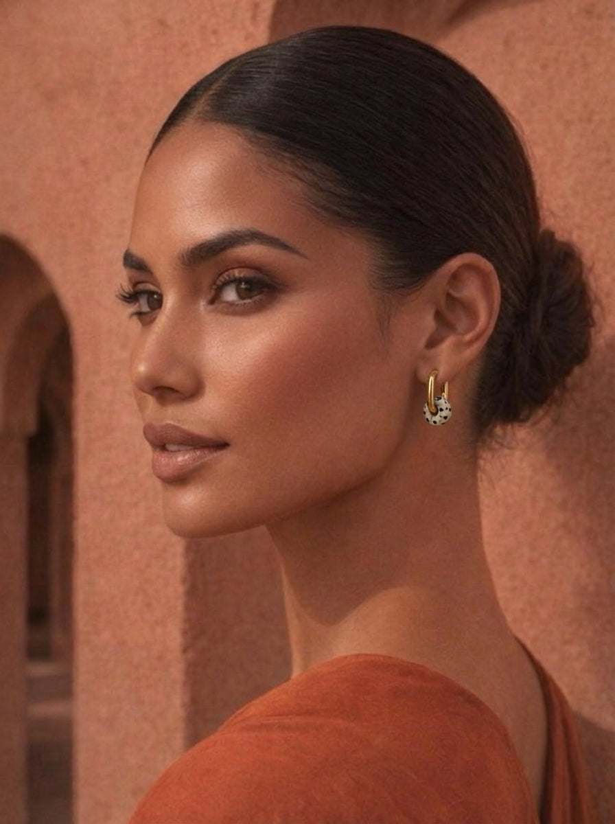 Boucles d’oreilles créoles FRENCH CARIBBEANS - forme ovale minimaliste