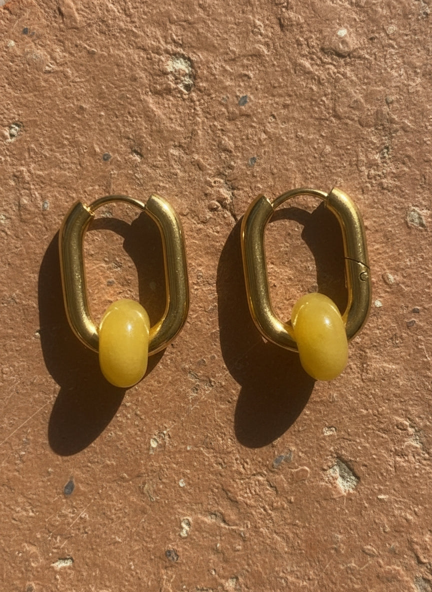 Boucles d’oreilles créoles FRENCH CARIBBEANS - forme ovale minimaliste