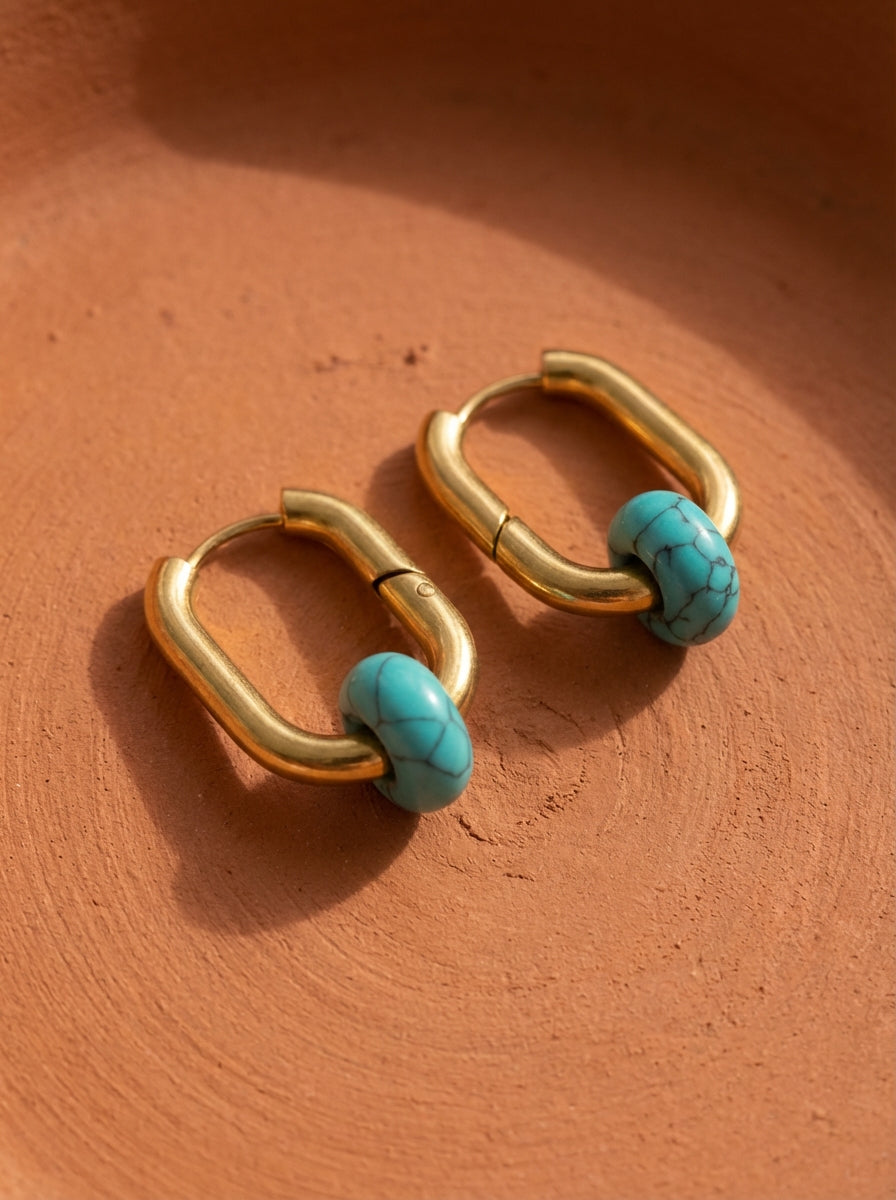Boucles d’oreilles créoles FRENCH CARIBBEANS - forme ovale minimaliste