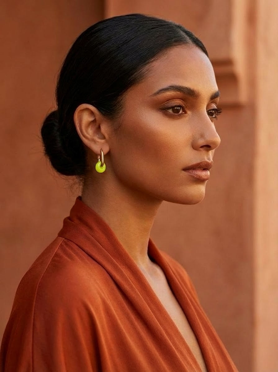 Boucles d’oreilles créoles FRENCH CARIBBEANS - forme ovale minimaliste
