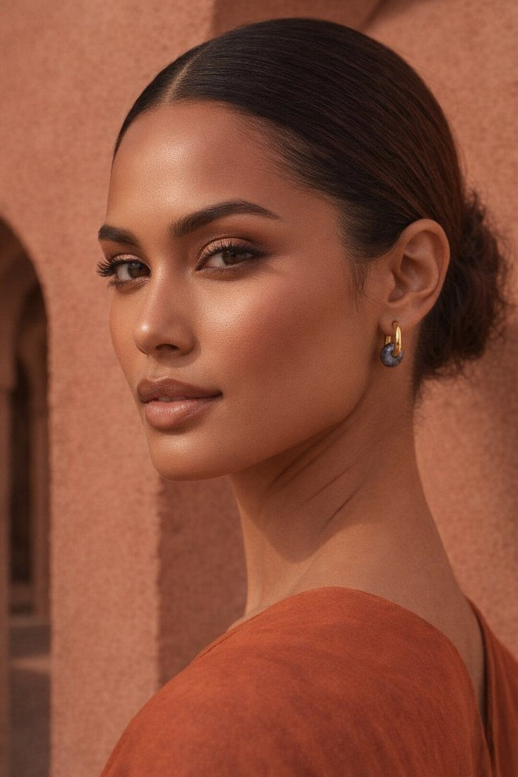 Boucles d’oreilles créoles FRENCH CARIBBEANS - forme ovale minimaliste