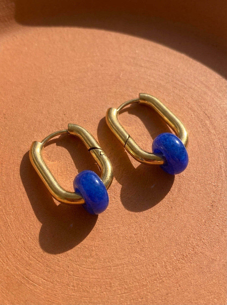 Boucles d’oreilles créoles FRENCH CARIBBEANS - forme ovale minimaliste