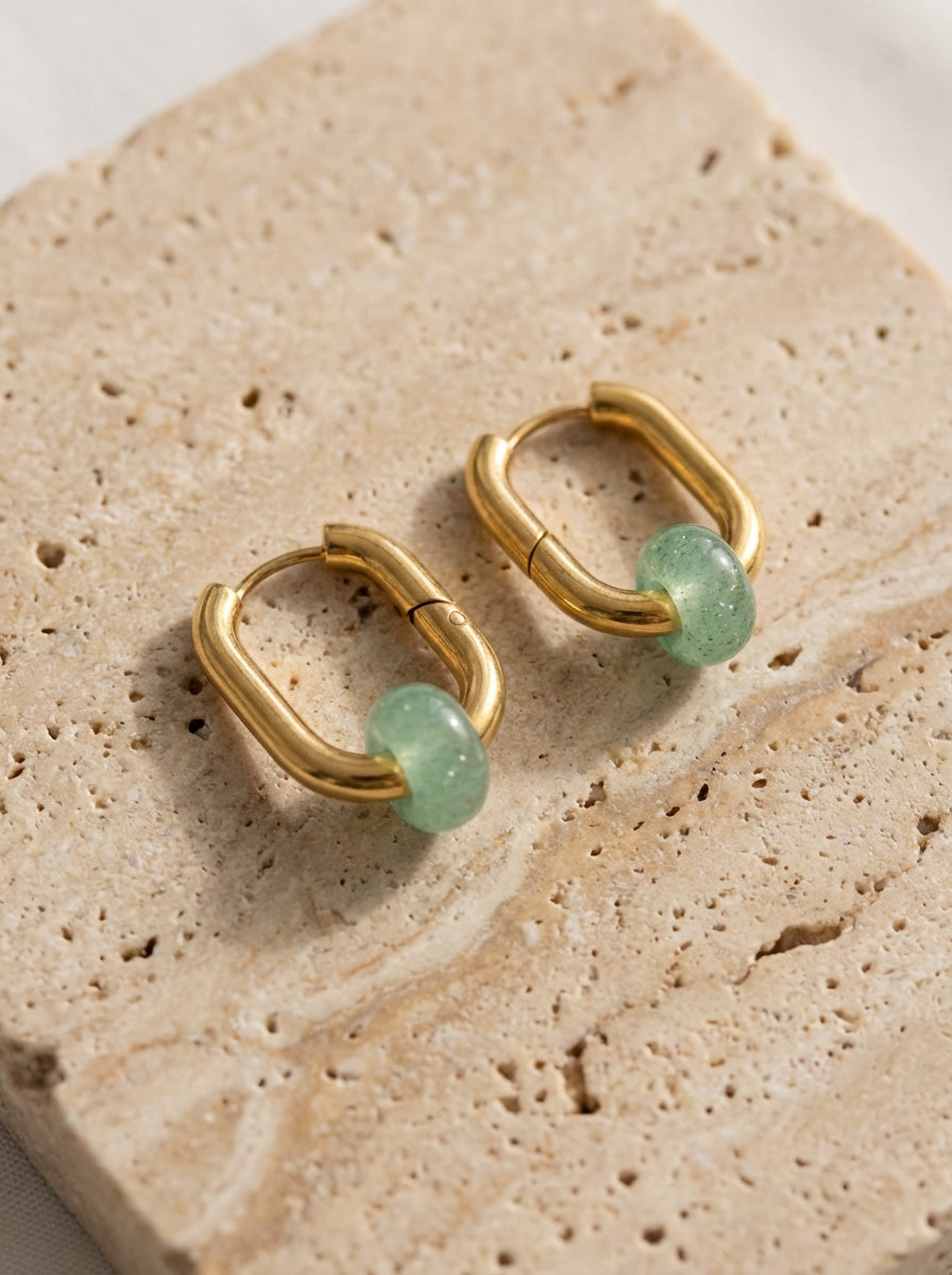 Boucles d’oreilles créoles FRENCH CARIBBEANS - forme ovale minimaliste