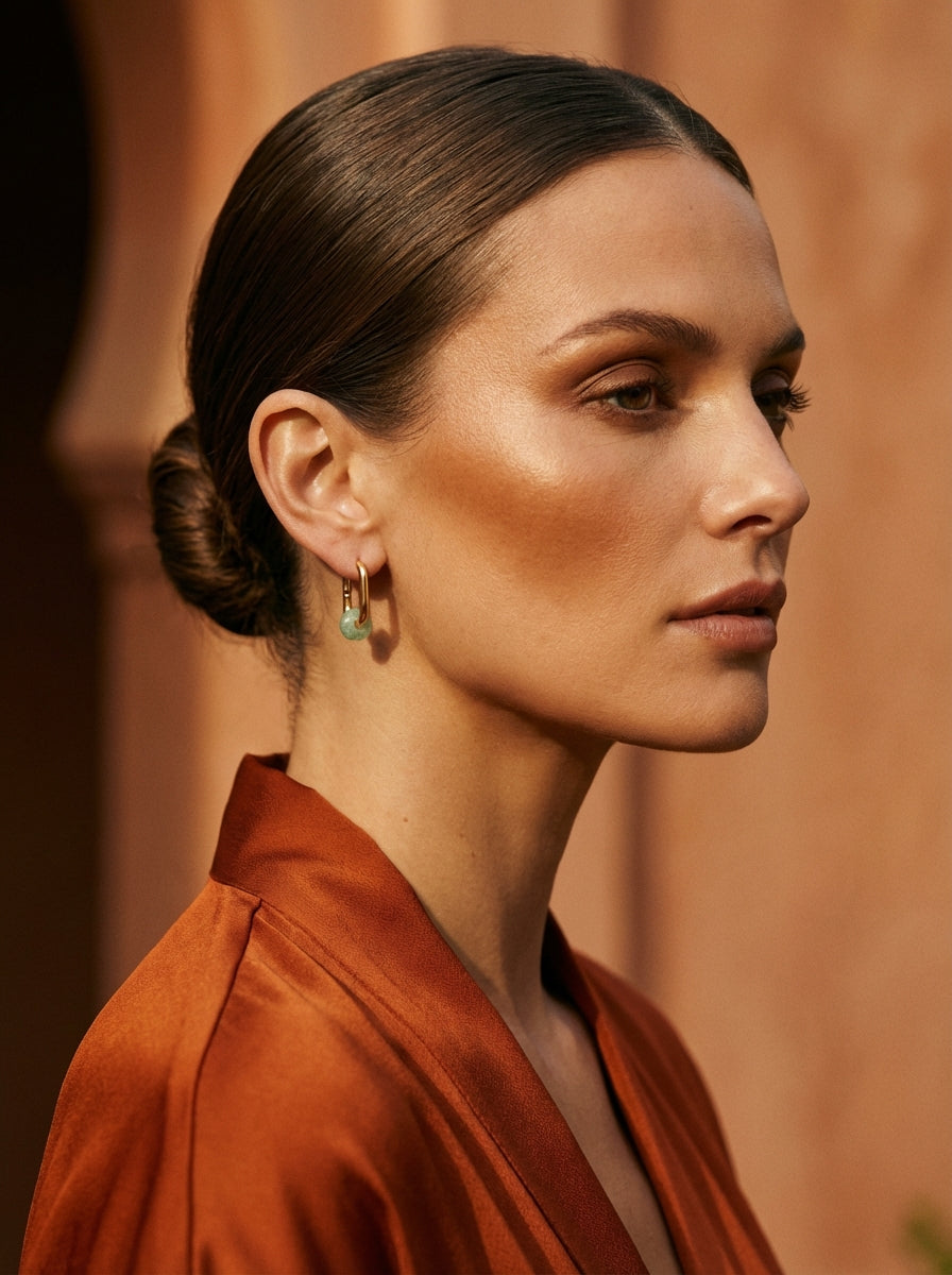 Boucles d’oreilles créoles FRENCH CARIBBEANS - forme ovale minimaliste