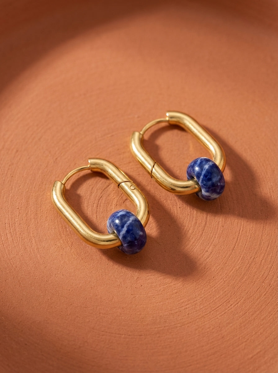 Boucles d’oreilles créoles FRENCH CARIBBEANS - forme ovale minimaliste