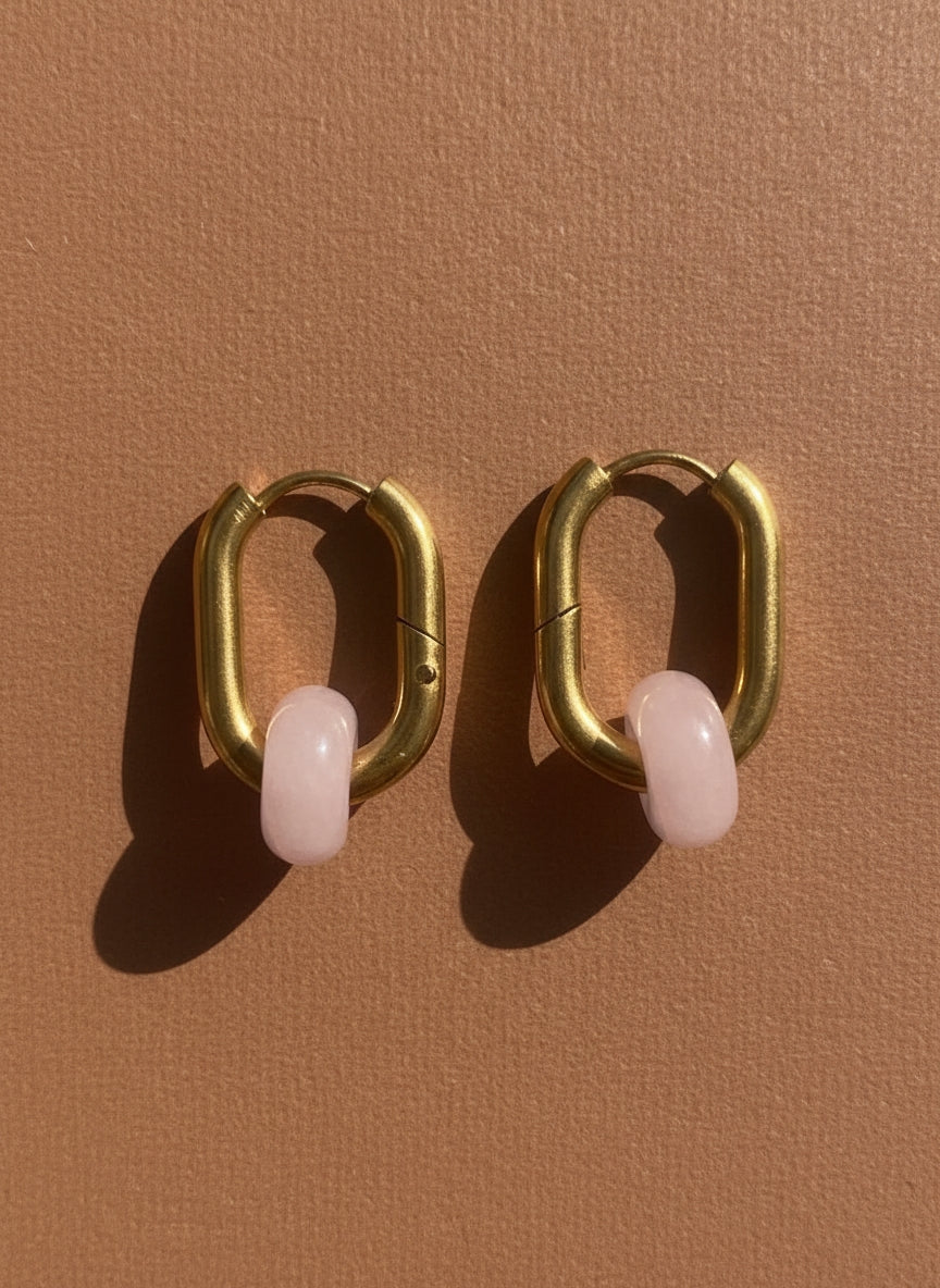 Boucles d’oreilles créoles FRENCH CARIBBEANS - forme ovale minimaliste