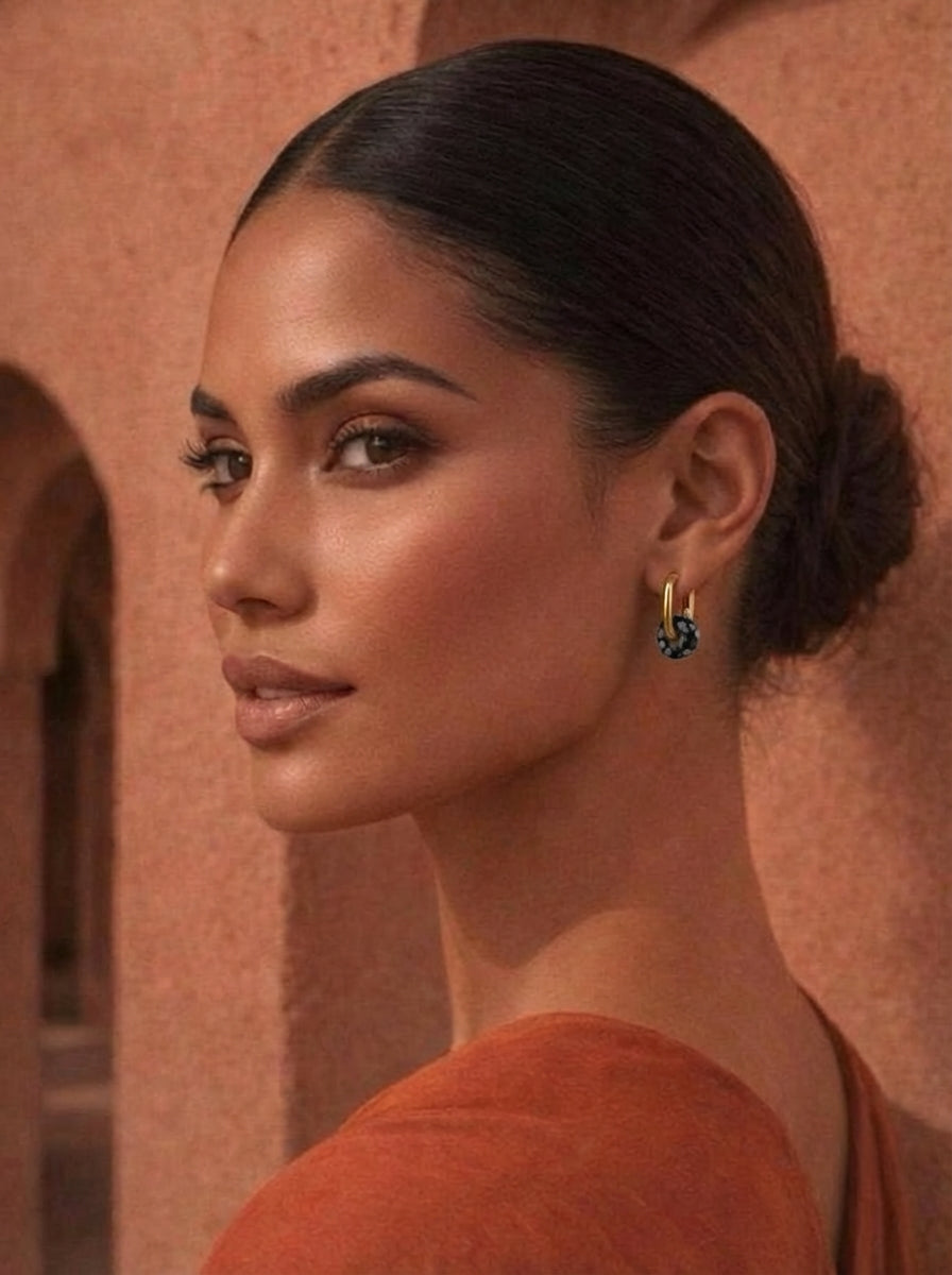 Boucles d’oreilles créoles FRENCH CARIBBEANS - forme ovale minimaliste