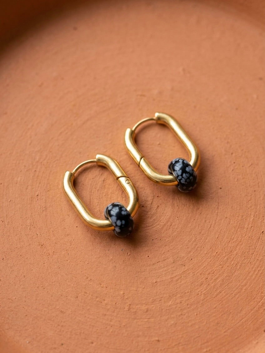 Boucles d’oreilles créoles FRENCH CARIBBEANS - forme ovale minimaliste