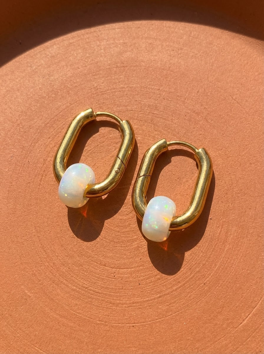 Boucles d’oreilles créoles FRENCH CARIBBEANS - forme ovale minimaliste