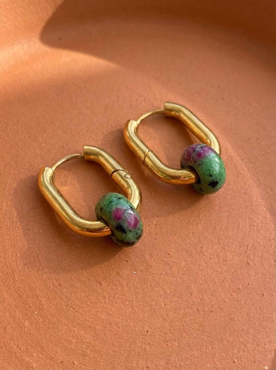Boucles d’oreilles créoles FRENCH CARIBBEANS - forme ovale minimaliste
