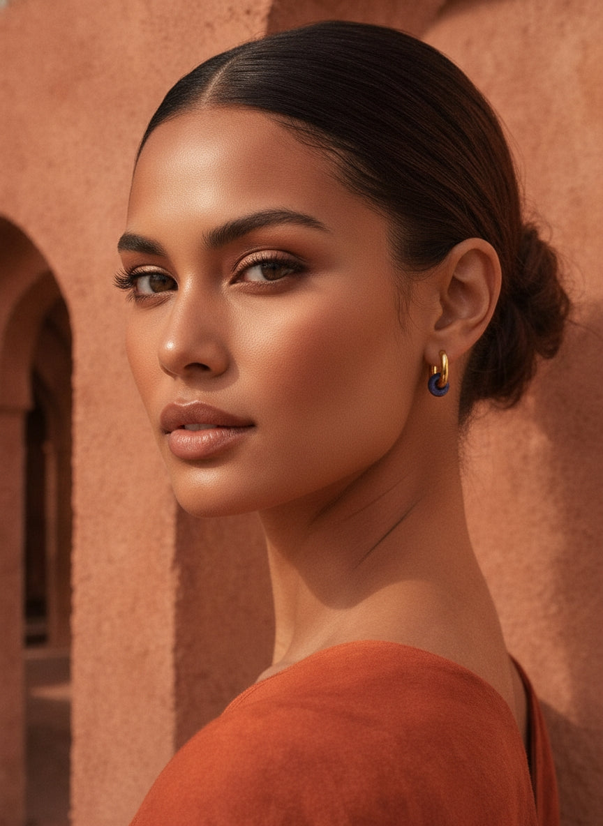 Boucles d’oreilles créoles FRENCH CARIBBEANS - forme ovale minimaliste