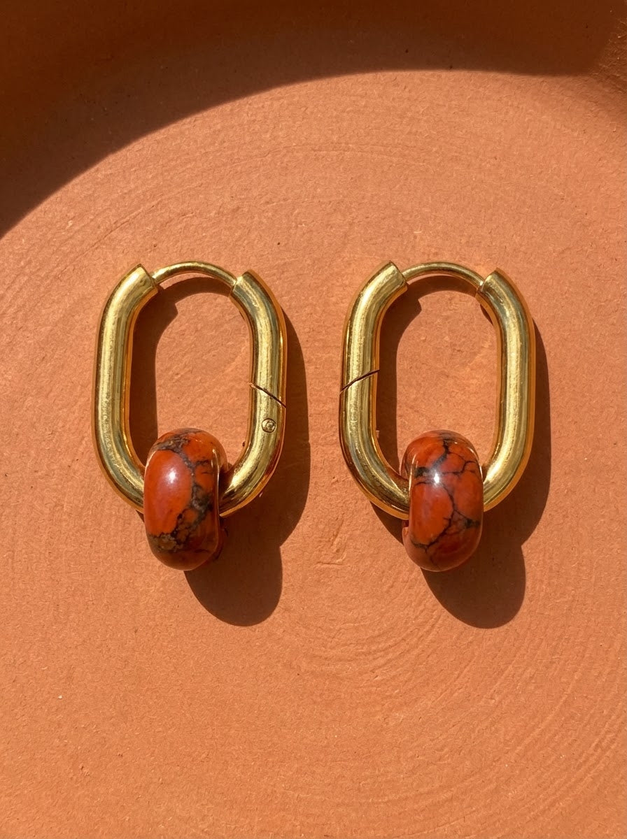 Boucles d’oreilles créoles FRENCH CARIBBEANS - forme ovale minimaliste