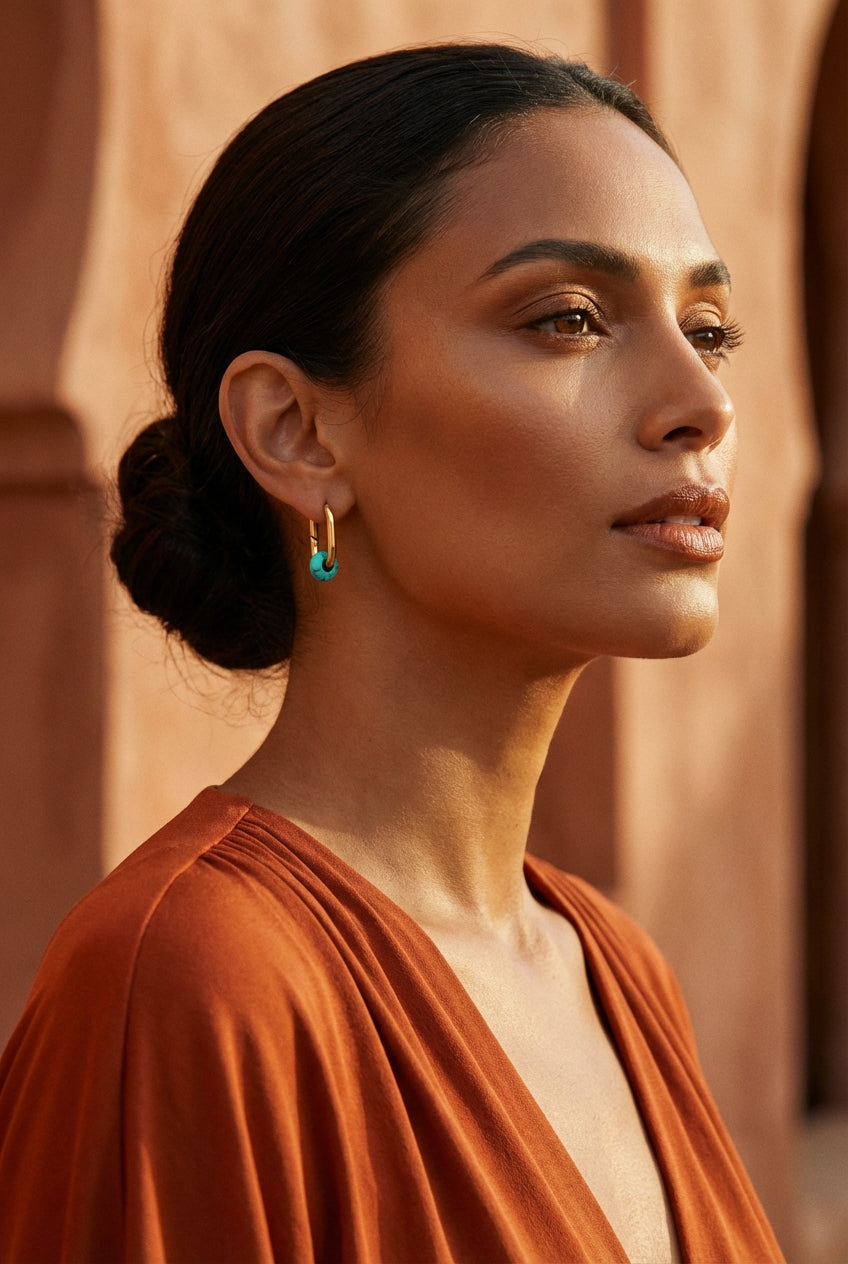 Boucles d’oreilles créoles FRENCH CARIBBEANS - forme ovale minimaliste