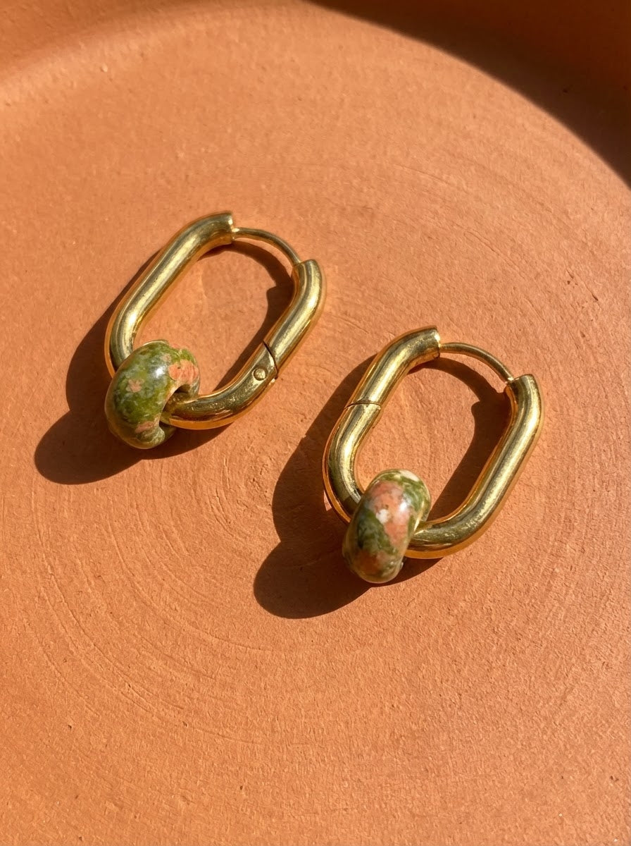Boucles d’oreilles créoles FRENCH CARIBBEANS - forme ovale minimaliste
