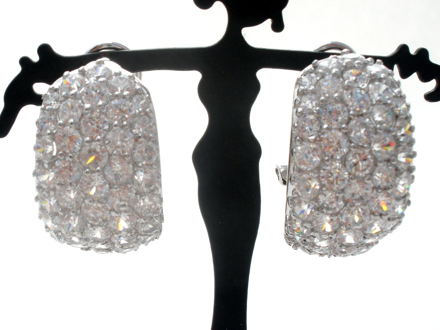 Cubic Zirconia Sterling Silver Earrings
