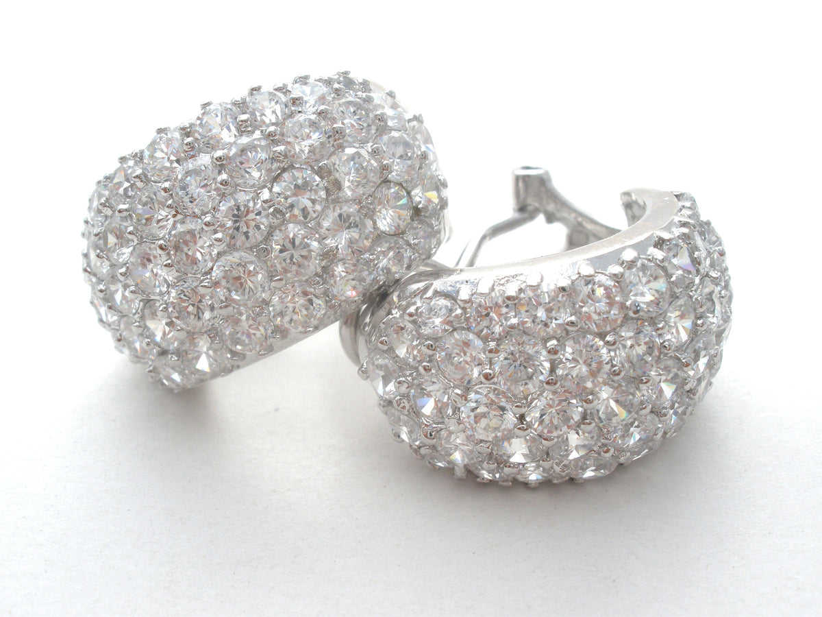 Cubic Zirconia Sterling Silver Earrings