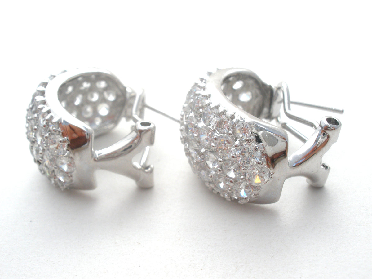 Cubic Zirconia Sterling Silver Earrings
