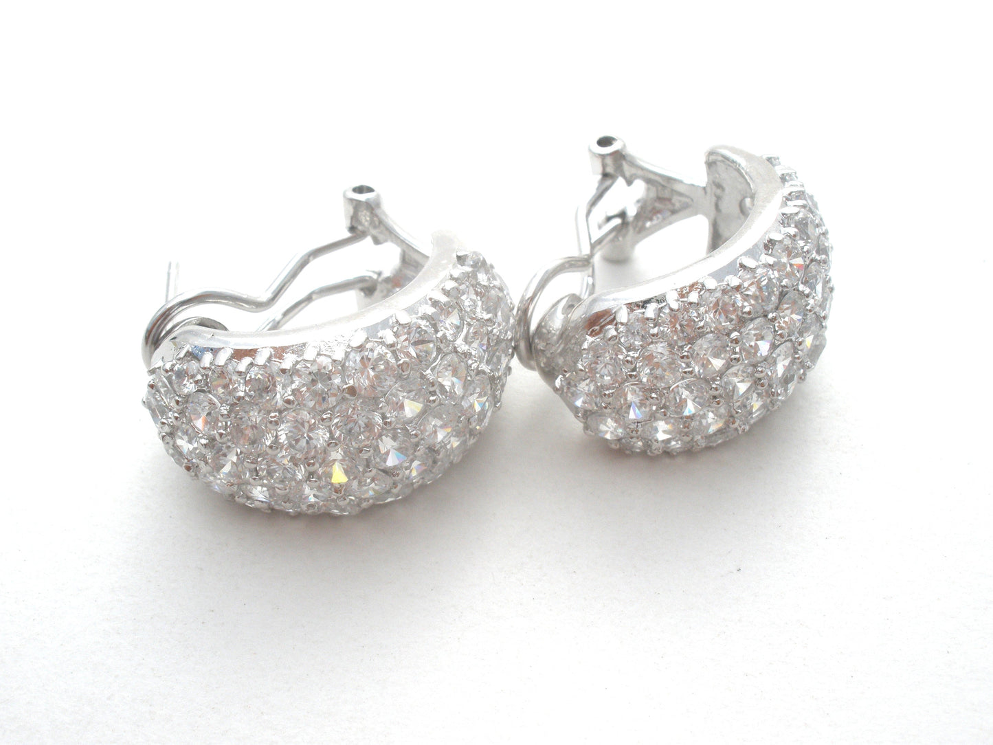 Cubic Zirconia Sterling Silver Earrings