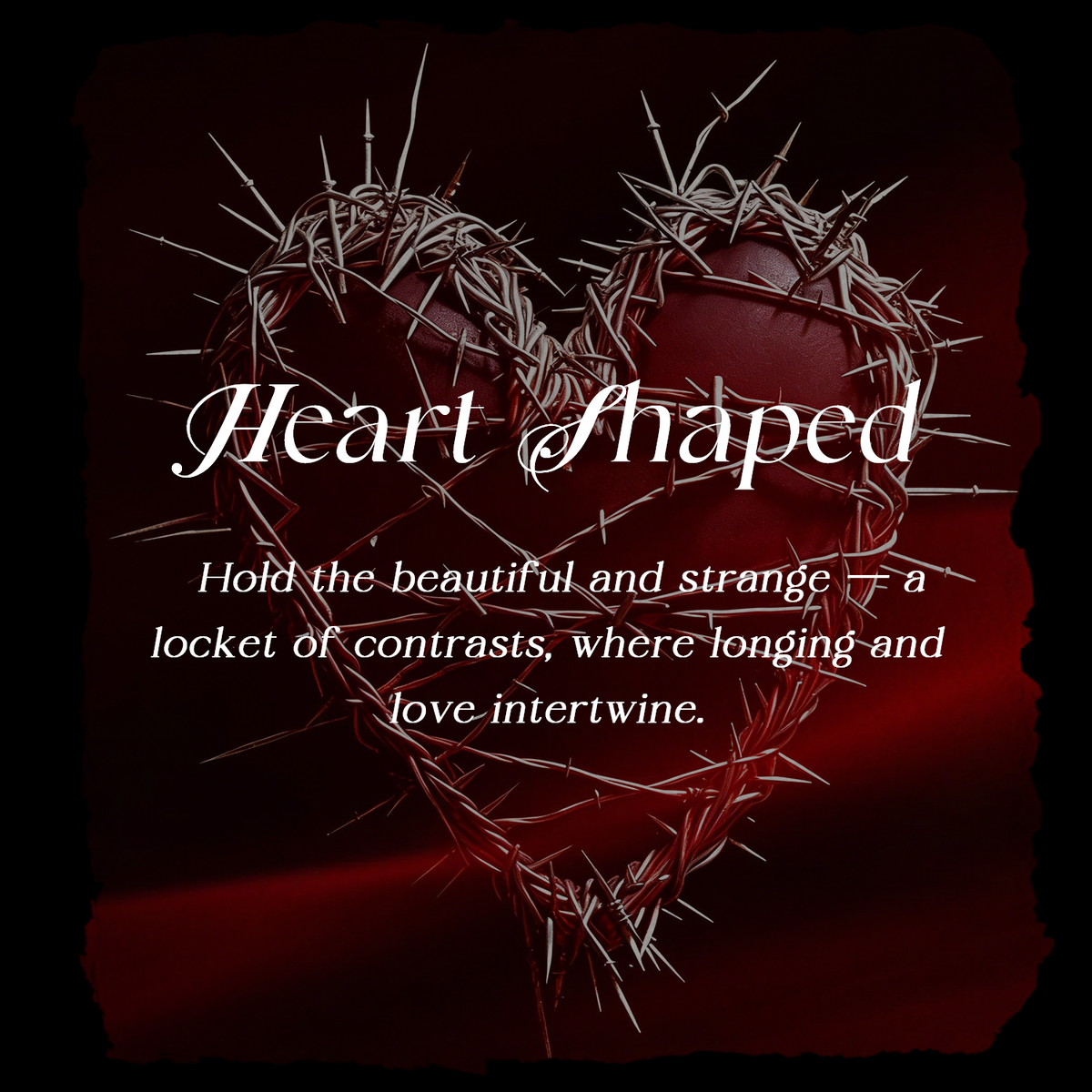 'Cupid's Arrow' - Heart Shaped Garnet Sword Ring & Strips Band Couple Ring Set in Black Gold