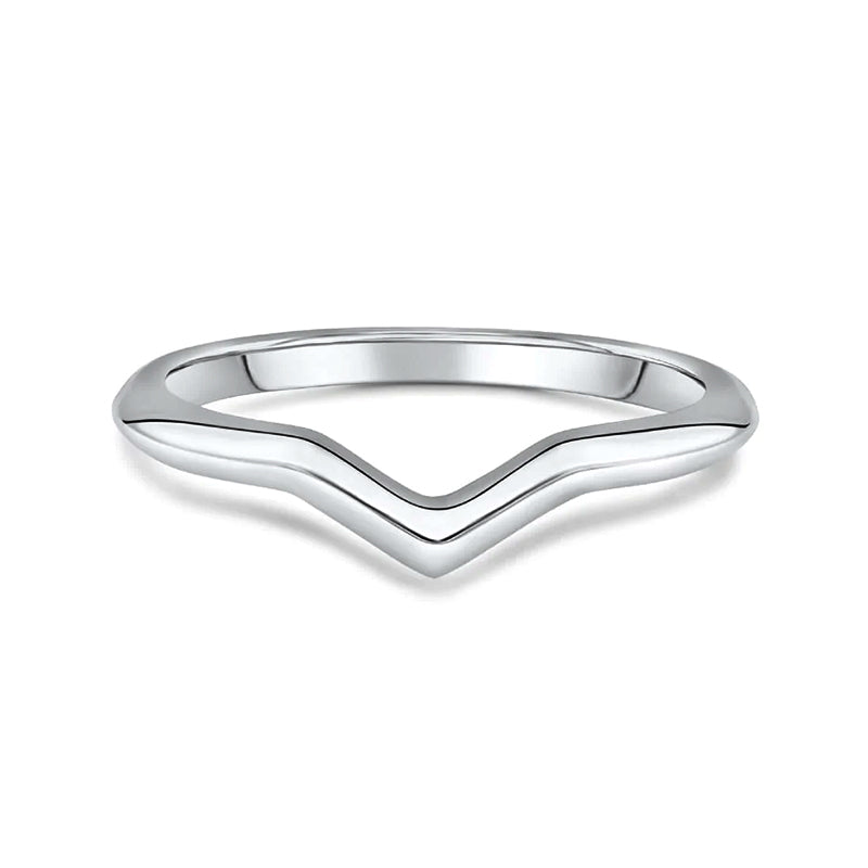Curved High Polished Comfort Fit Wedding Band