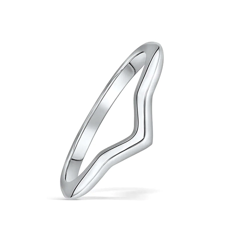 Curved High Polished Comfort Fit Wedding Band