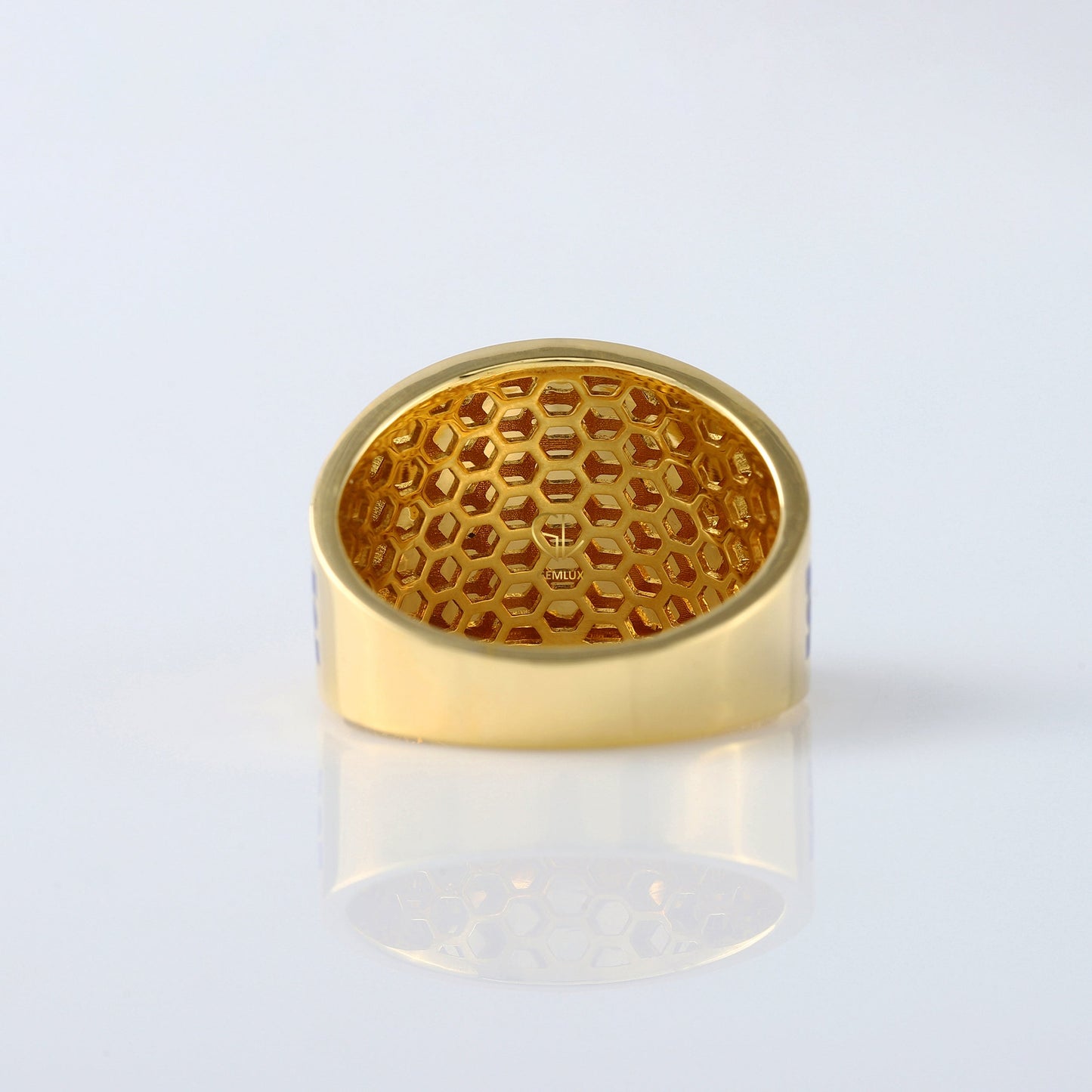 Custom Masonic Blue Lodge Two Tone Lab Grown Diamond Ring