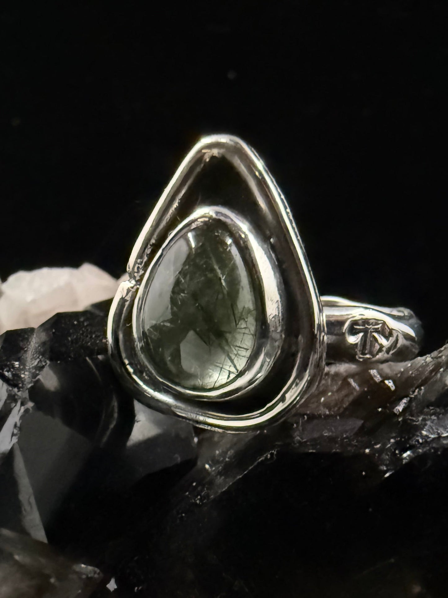 Garden Cabbage Rutilated Quartz Ring