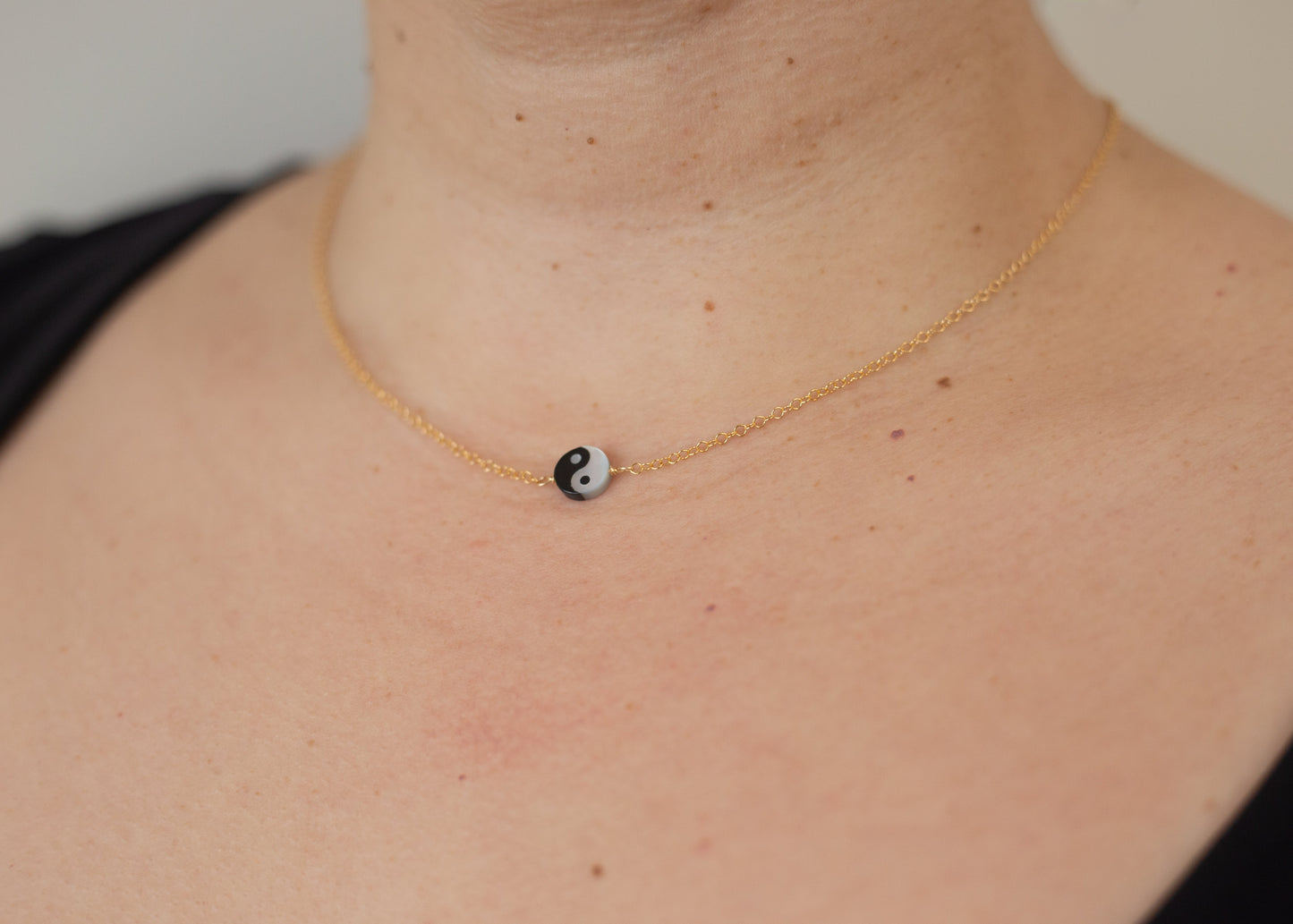Yin Yang  Peace Sign Layering Necklace - Choose your Metal - Sterling Silver or Gold Fill