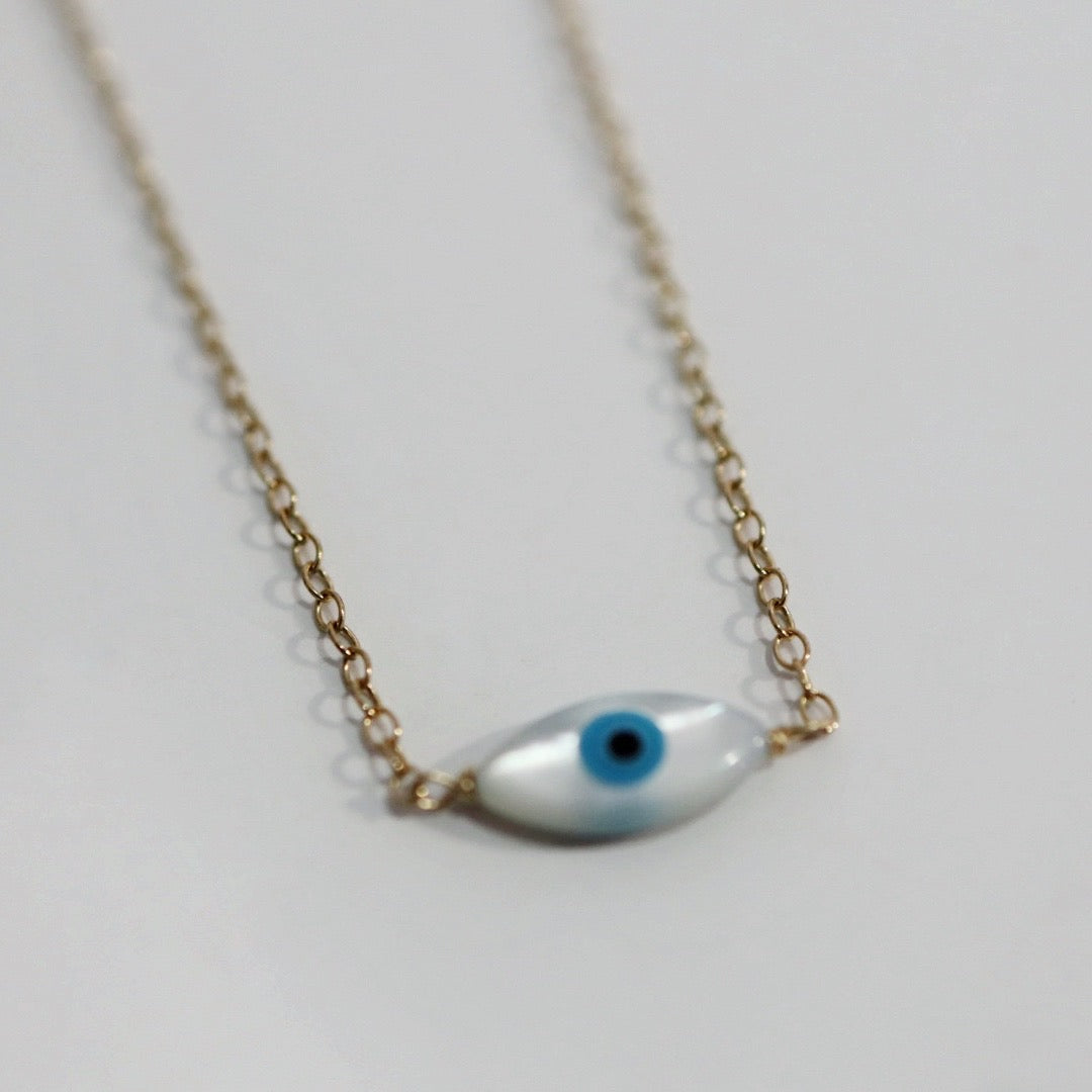 Evil Eye Necklace - Choose Your Metal - Sterling Silver or 14 Karat Gold Fill
