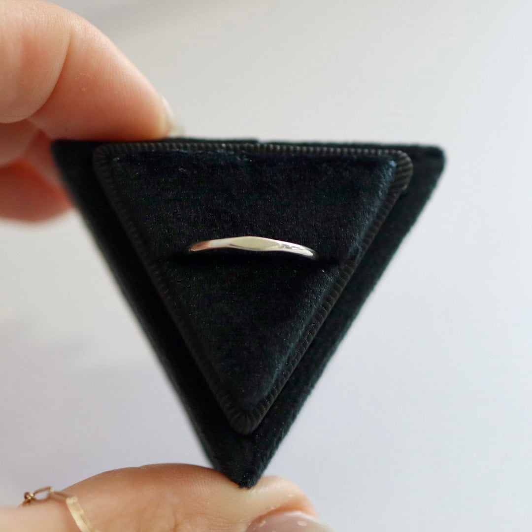 Dainty Signet Stacking Ring - Choose Your Metal - Sterling Silver or 14 Karat Gold Fill