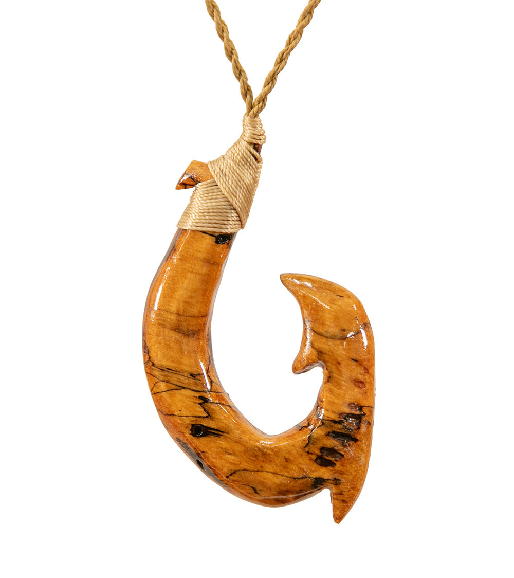 Spalted Tamarind Hook Pendant