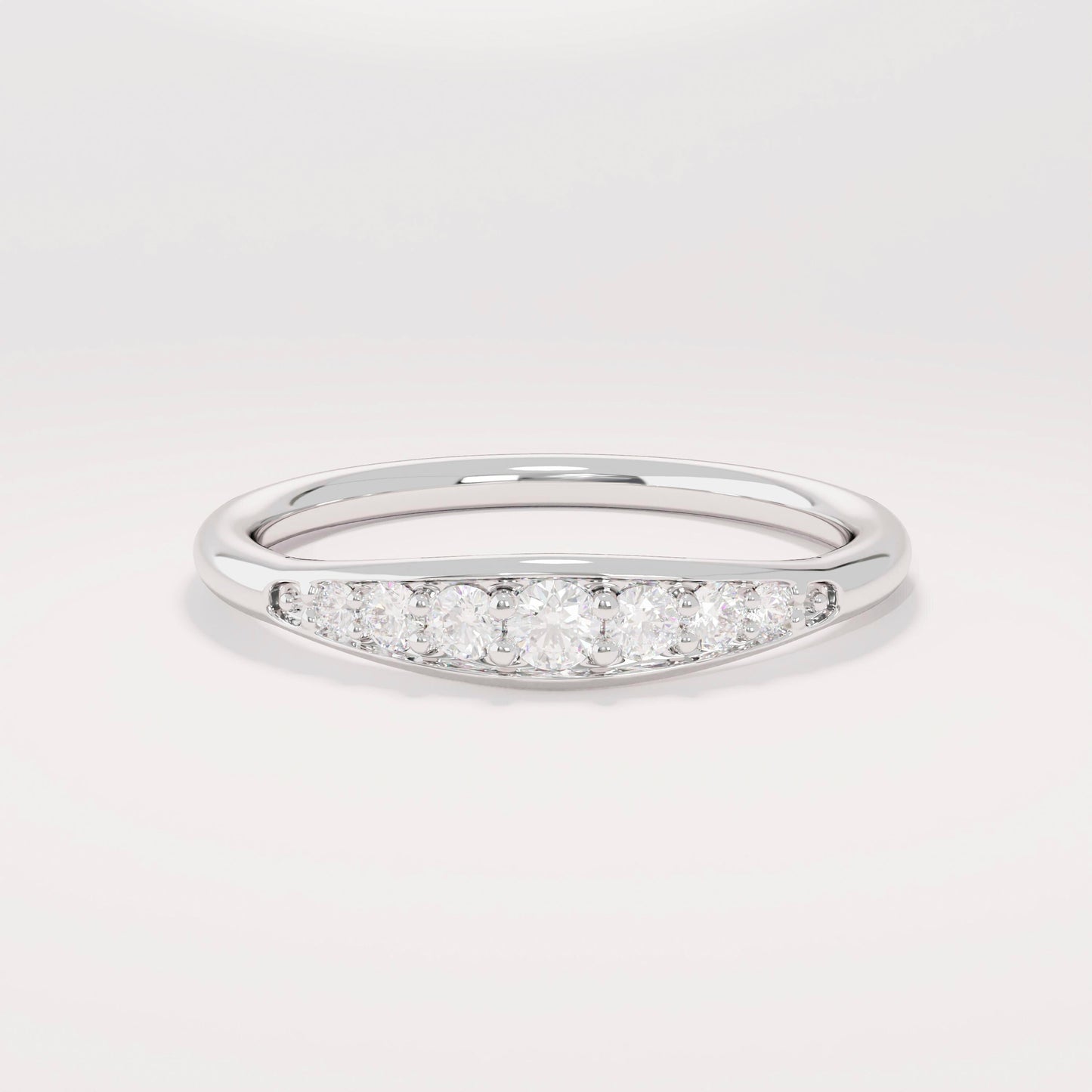 Diamond Wedding Ring 14k Solid Gold - Thin Dainty Band for Women, Perfect Promise Ring Gift for Mom, Wife & Ladies