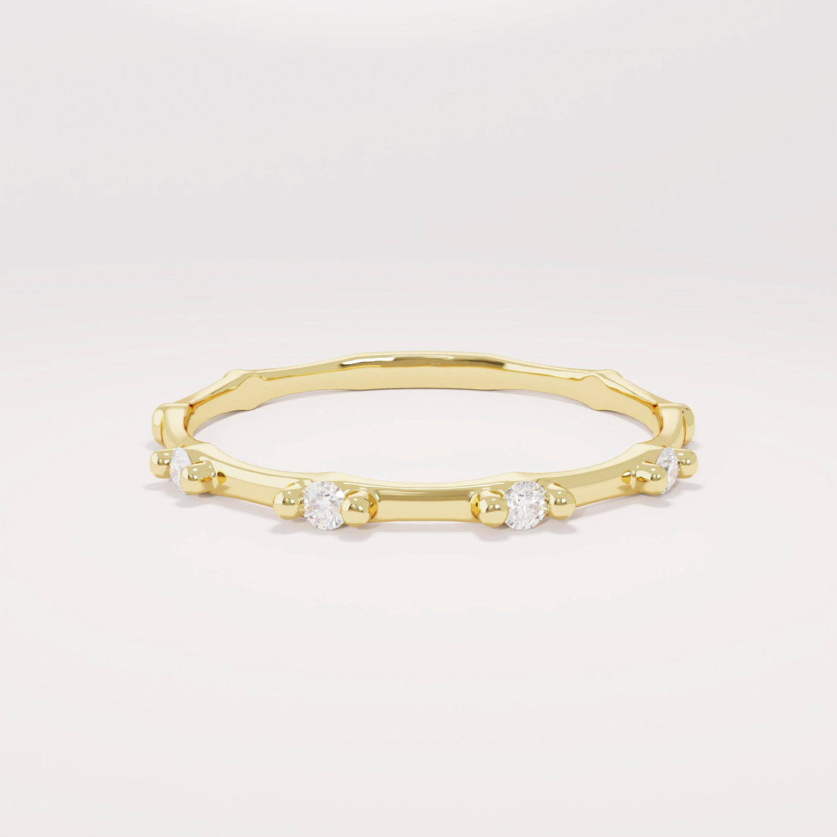 Diamond Stackable Ring,  14k Solid Gold Stacking Ring, Tiny Diamond Bone Band for Women, Diamond Thumb Ring, Thin Index Finger Ring