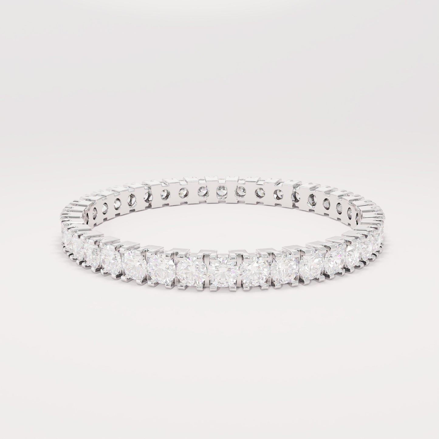 14k Solid Gold Diamond Eternity Band | Skinny Pave Wedding Ring | Dainty Stacking Bridal Jewelry Gift for Her
